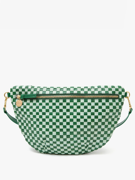 Fern & Mist Woven Checker Grande Fanny – AMY Atelier