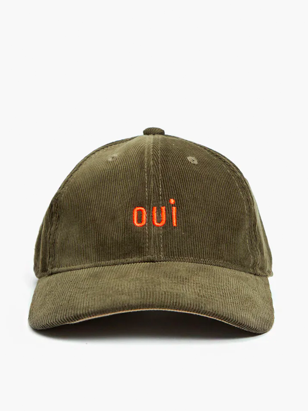 Olive Corduroy Baseball Hat