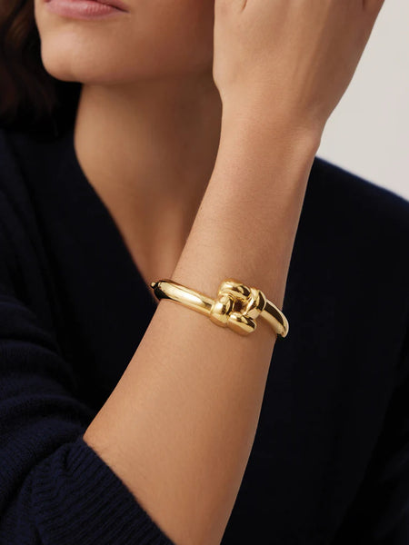 JENNY BIRD Woven Square Bangle in High Polish Gold – AMY Atelier