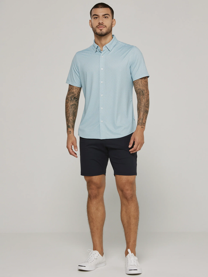 Morris Short Sleeve Shirt in Seafoam