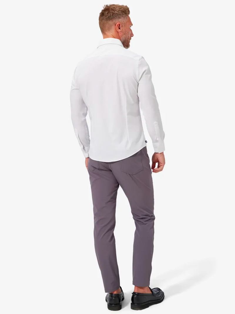 Leeward No Tuck Shirt in White Solid