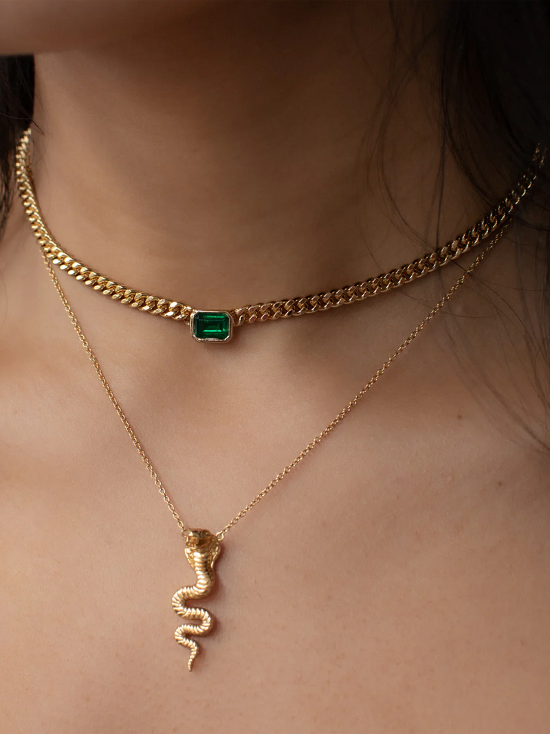 Emerald Manhattan Chain Choker
