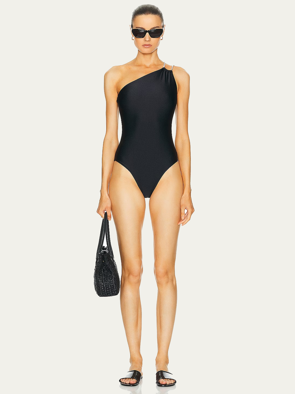 Elodie One-Shoulder One-Piece Swimsuit