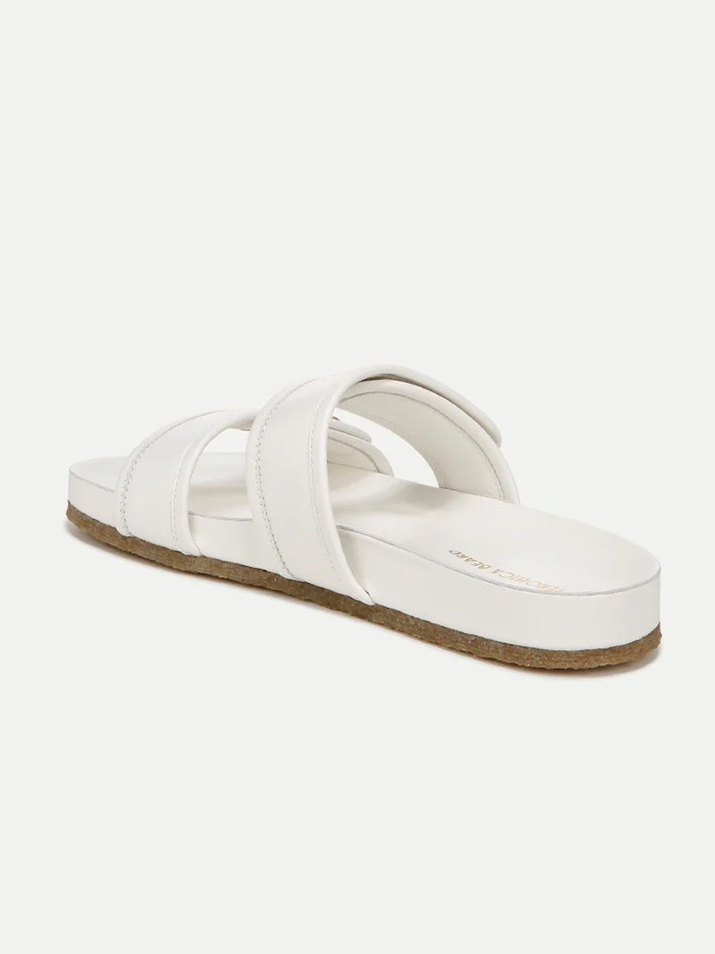 Percey Leather Slide Sandal in Coconut
