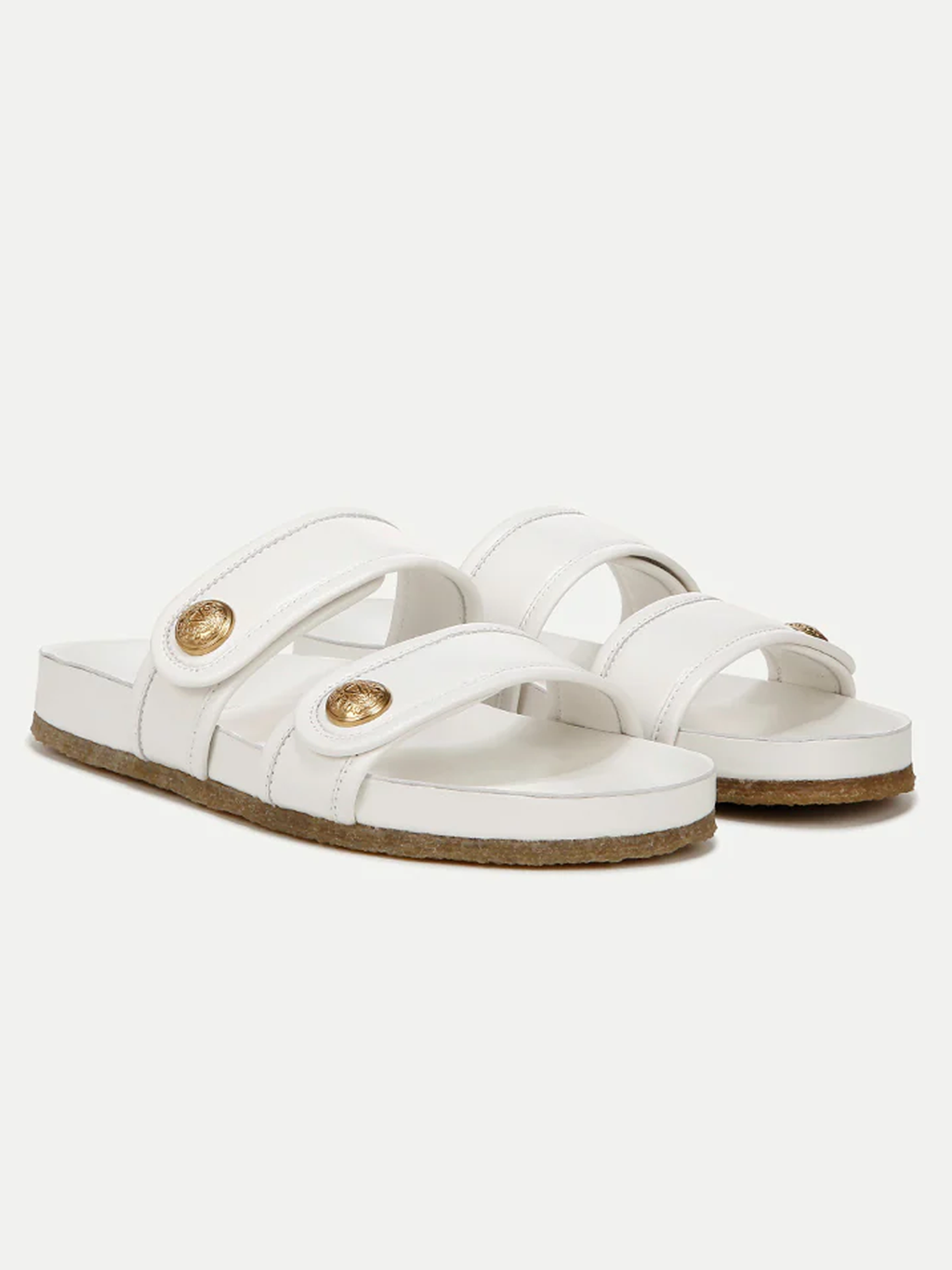 Percey Leather Slide Sandal in Coconut