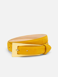 NO. 10 Belt In Mustard With Gold Plated