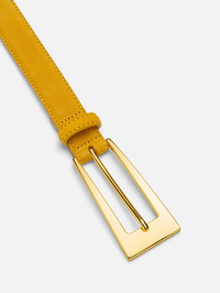 NO. 10 Belt In Mustard With Gold Plated