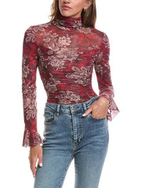 Gilded Lucy Top In Mulberry Multi
