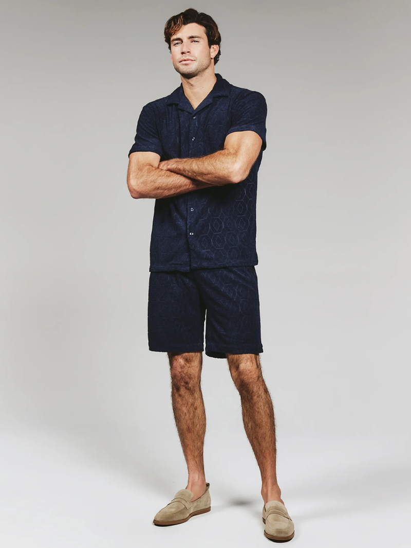 Ponce Terry Cloth Short in Navy