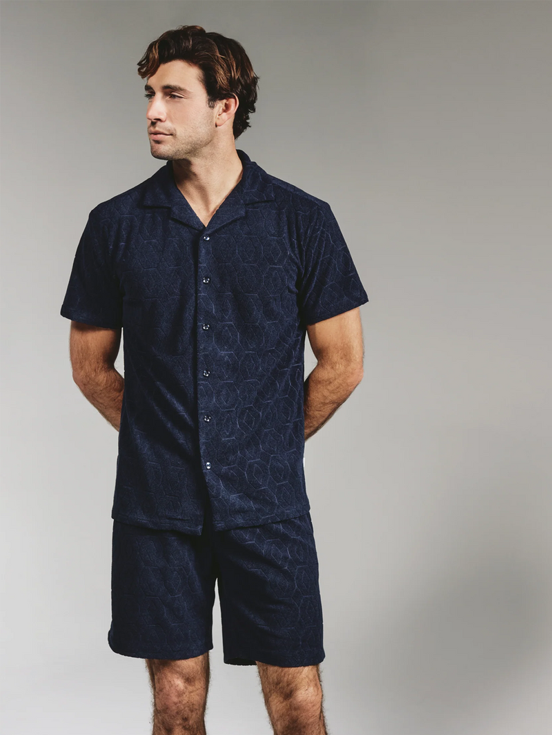 Ponce Terry Cloth Short in Navy