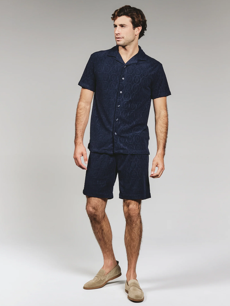 Ponce Terry Cloth Short in Navy