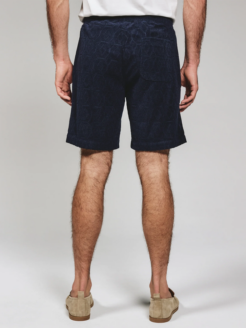 Ponce Terry Cloth Short in Navy