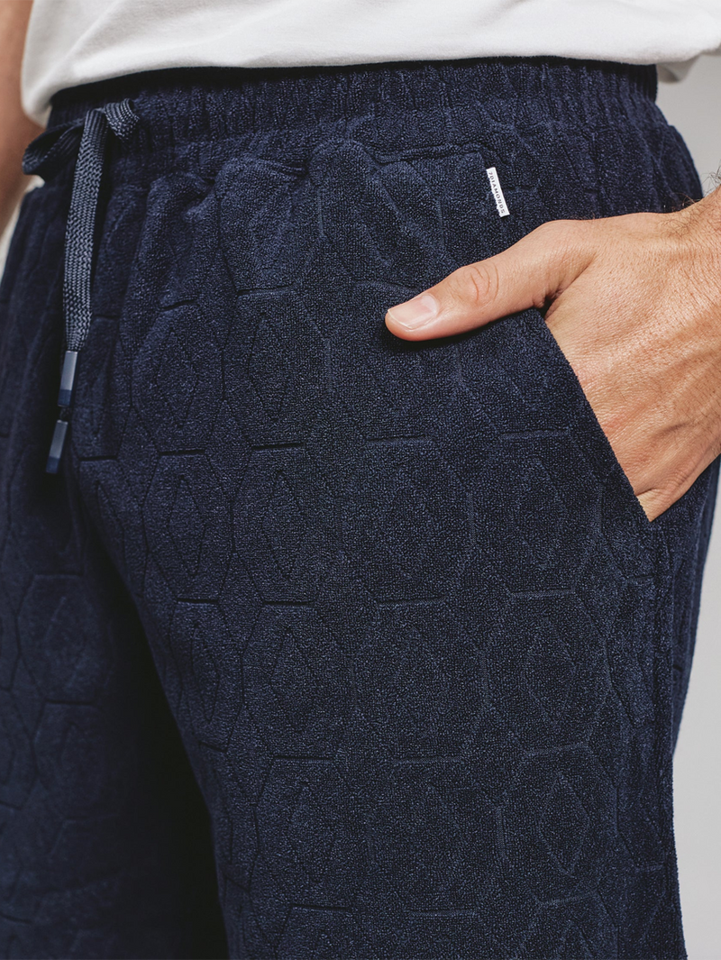 Ponce Terry Cloth Short in Navy