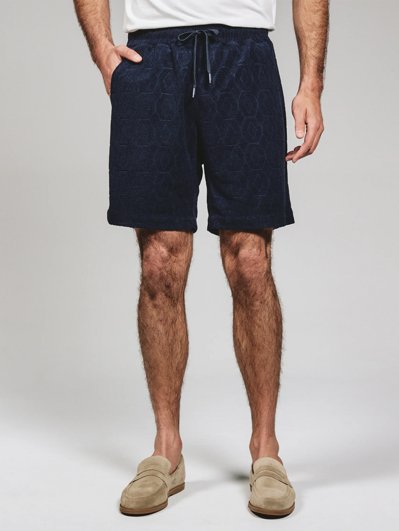 Ponce Terry Cloth Short in Navy