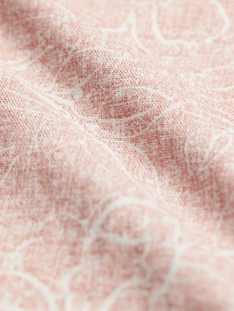 Fontaine Linen Short Sleeve Shirt in Coral