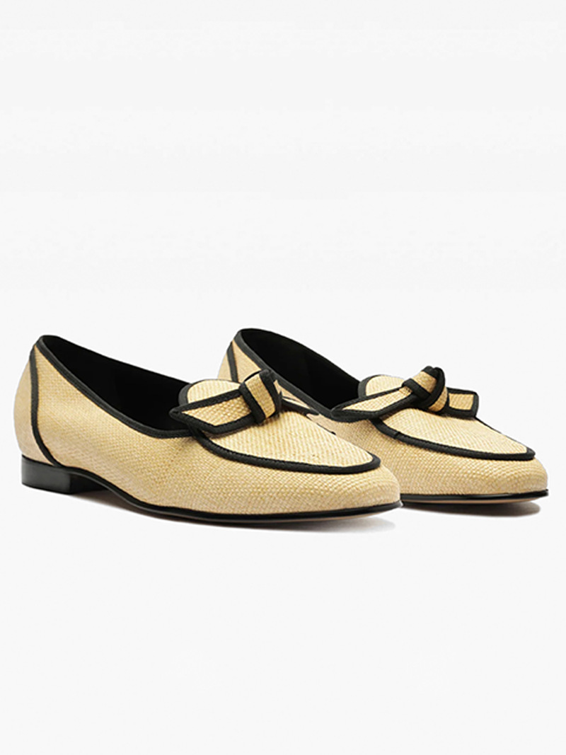 Grosgrain Raffia Loafer