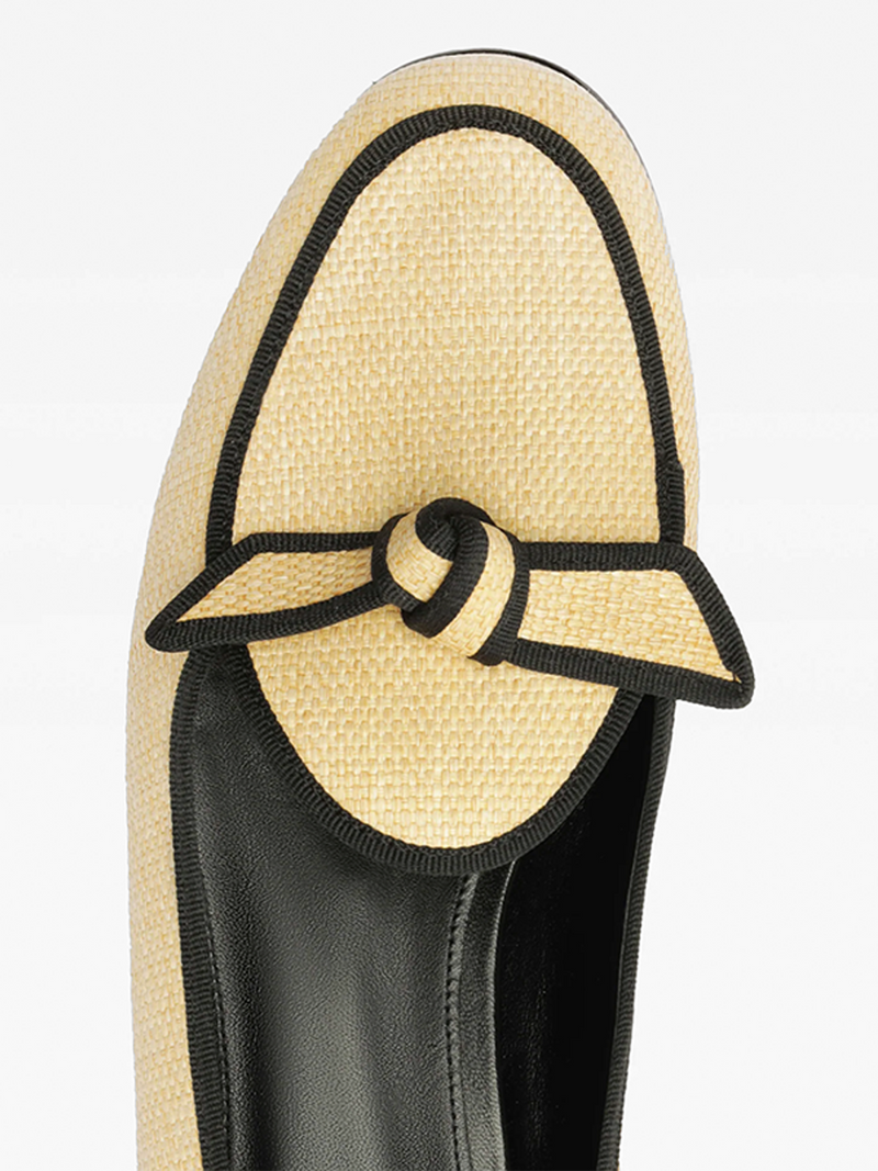 Grosgrain Raffia Loafer