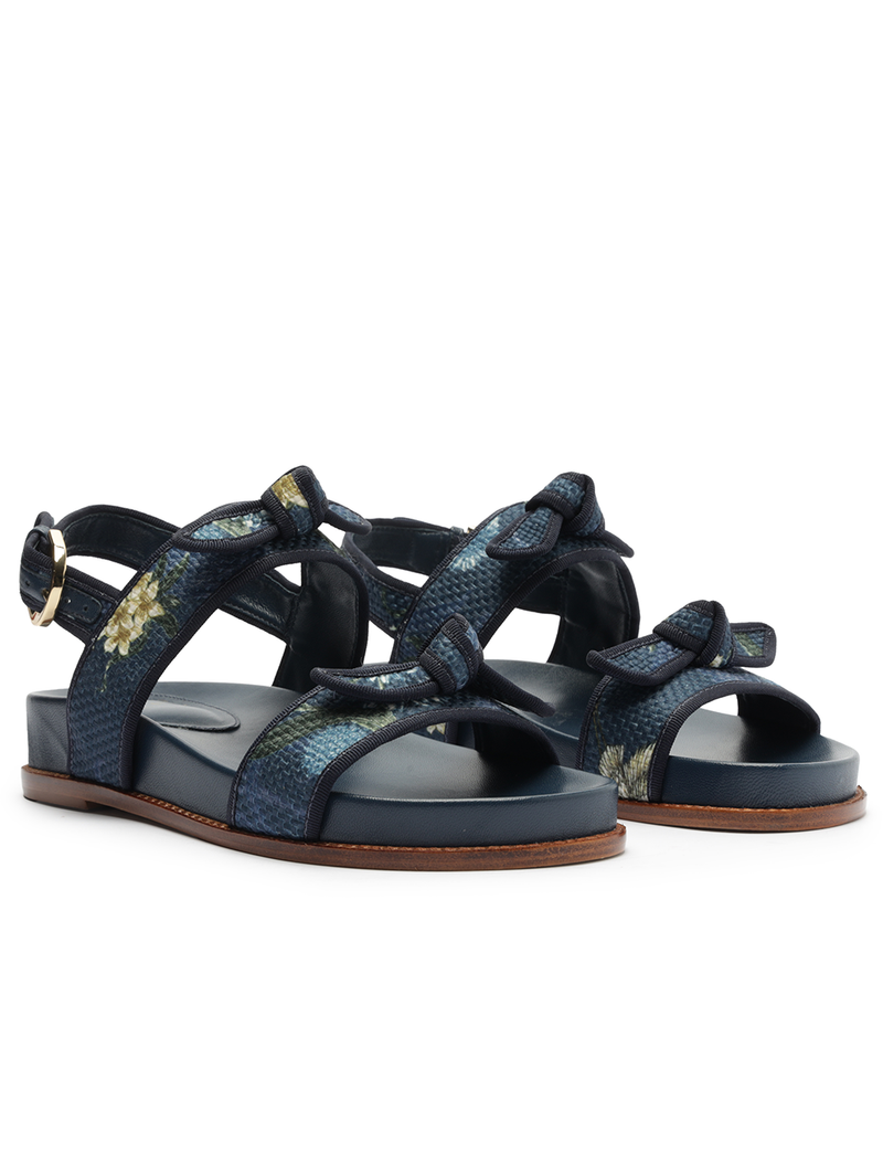 Grosgrain Raffia Sport Sandal