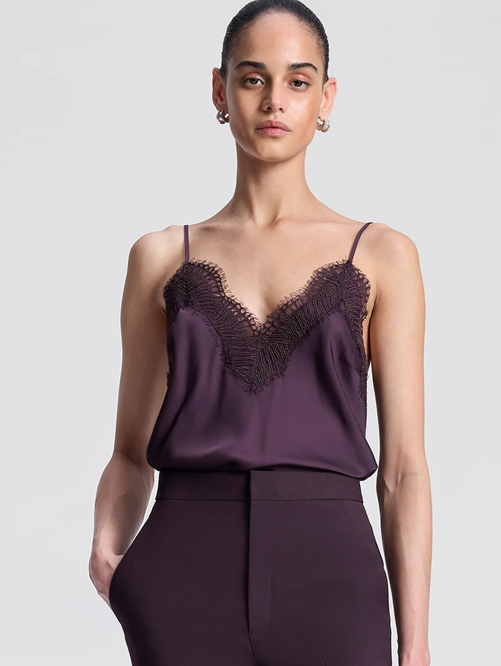 Presley Satin and Lace Camisole Top