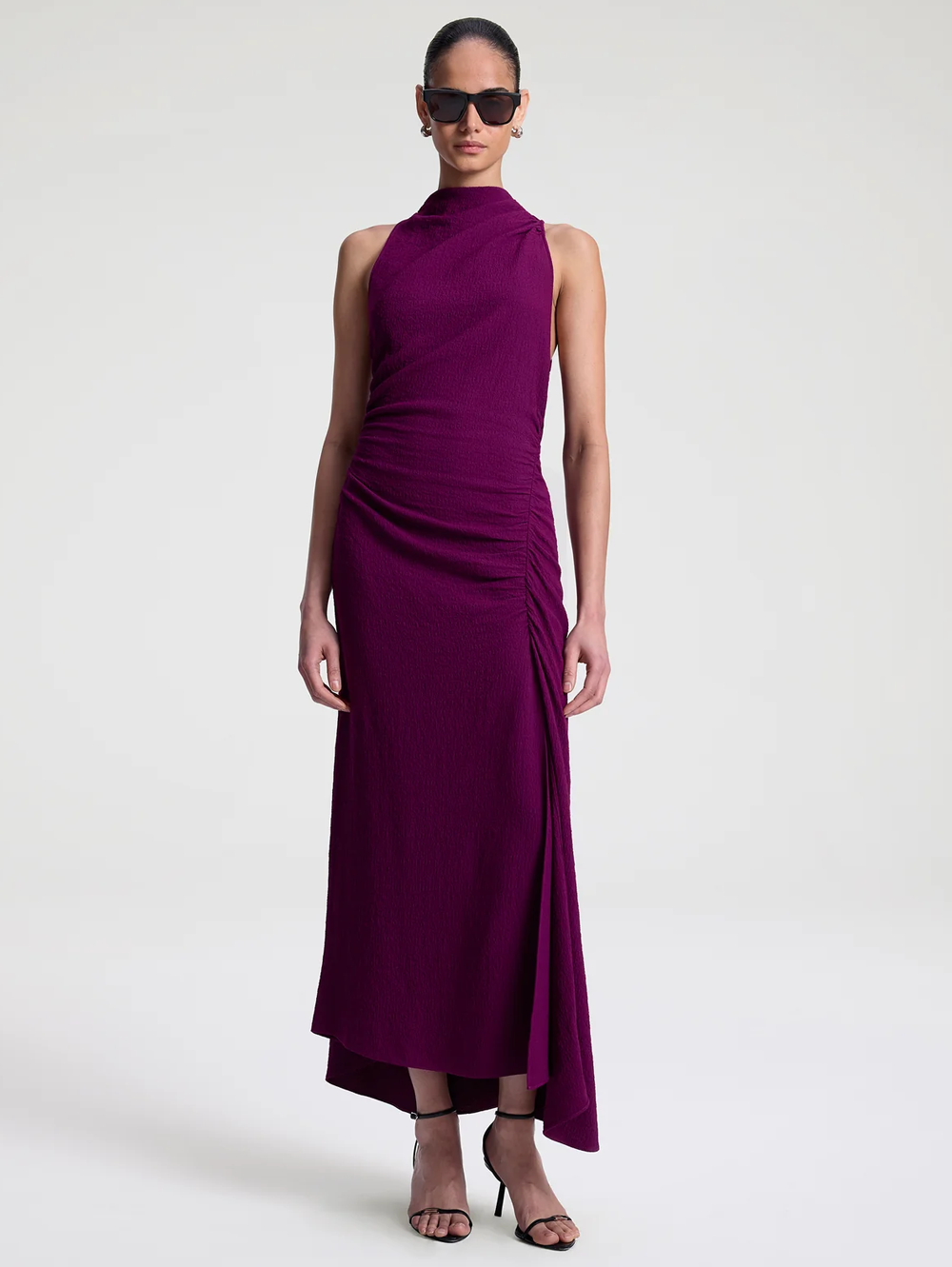 Inez Textured Midi Dress