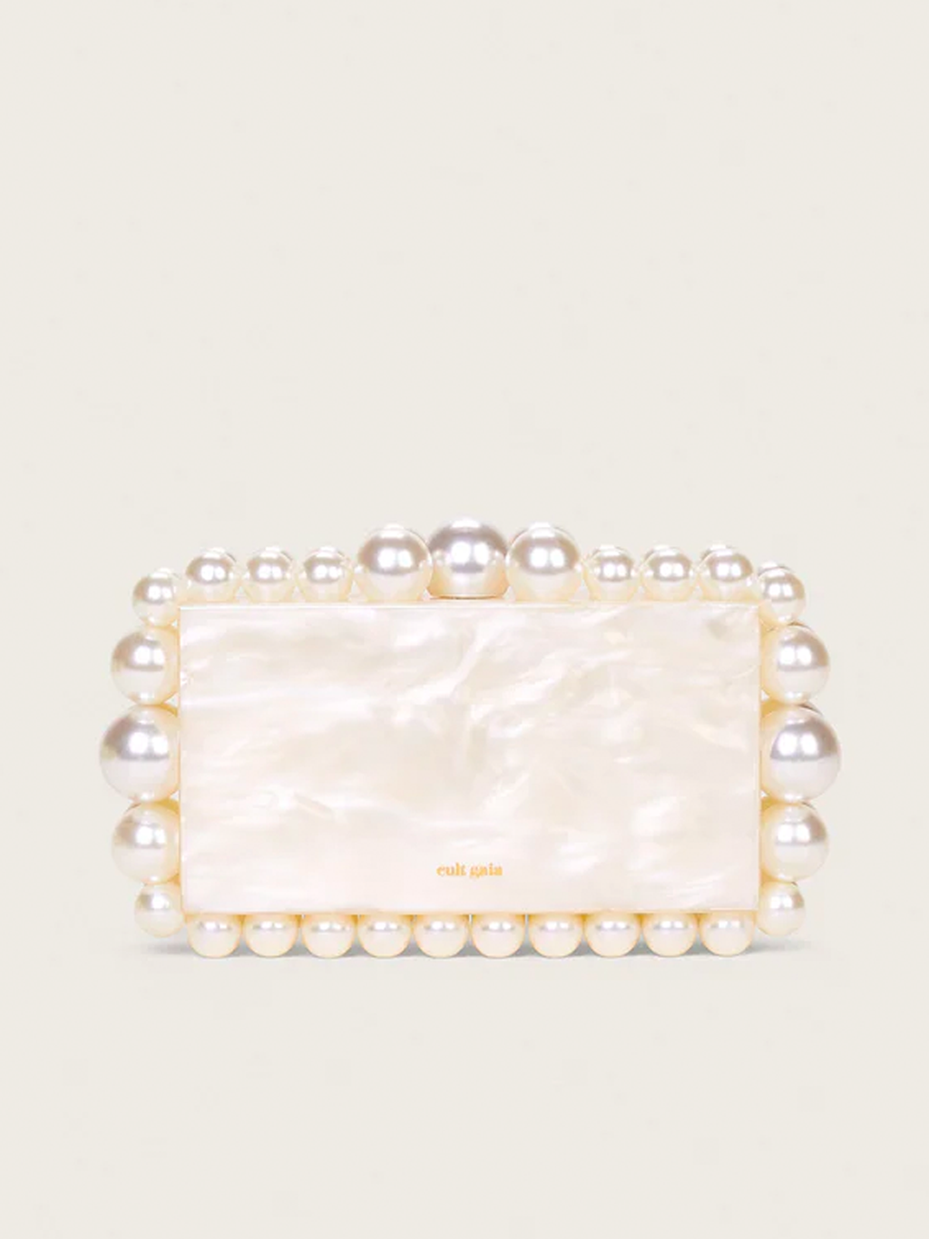 Eos Clutch in Ivory Pearl
