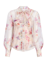 Iris Bouquet Farouz Top in Oatmilk