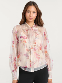 Iris Bouquet Farouz Top in Oatmilk