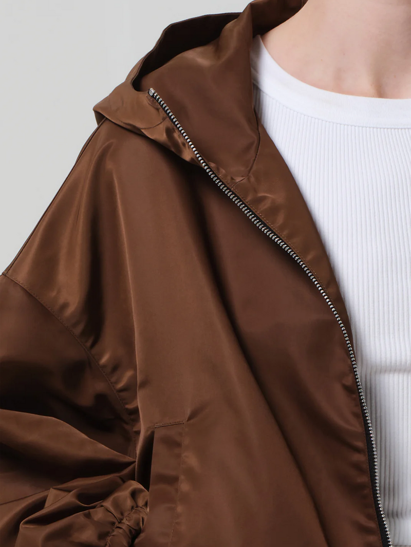 Cropped Nylon Windbreaker