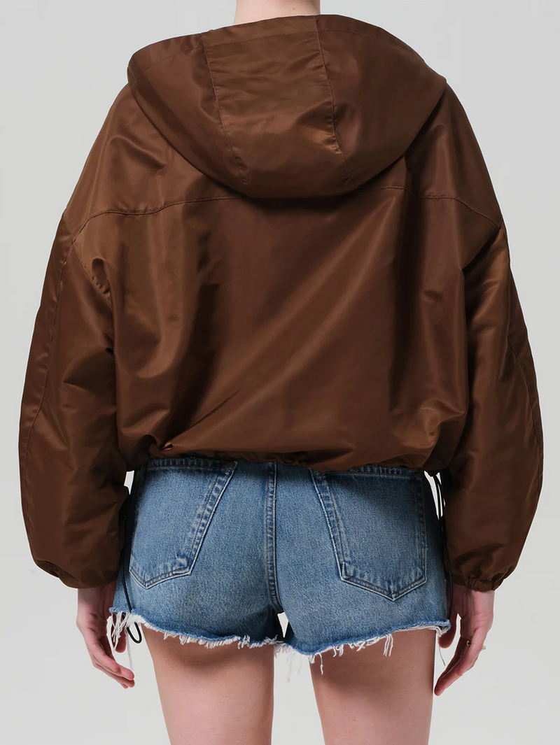 Cropped Nylon Windbreaker