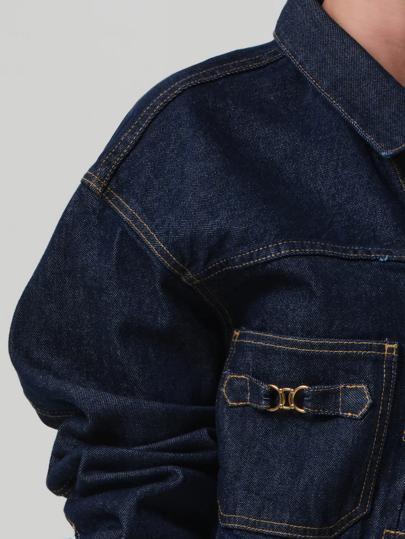 Alma Jacket With Horsebit in Helia