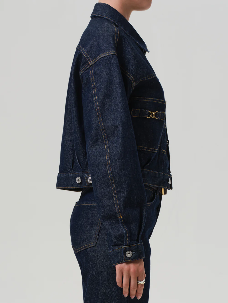 Alma Jacket With Horsebit in Helia