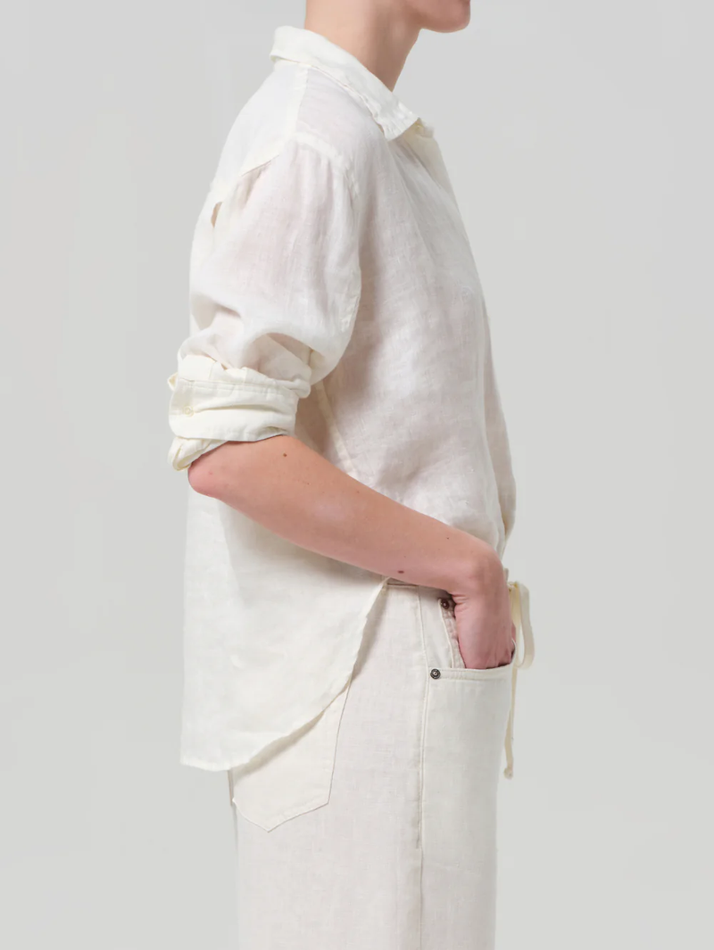 Kayla Shrunken Linen Shirt