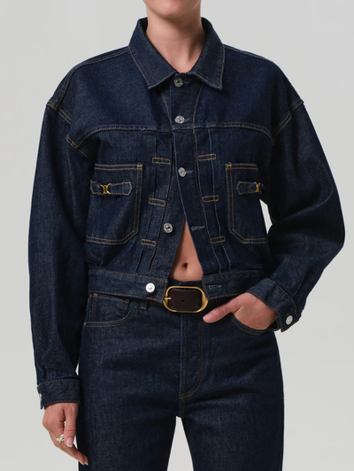 Alma Jacket With Horsebit in Helia