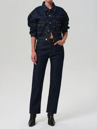 Alma Jacket With Horsebit in Helia