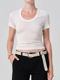 Maude U Neck Tee in Pashmina