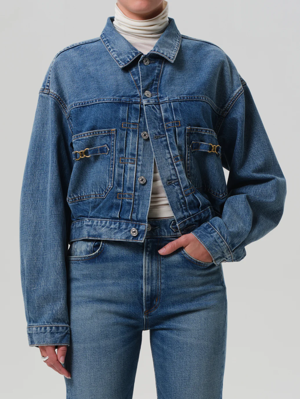 Alma Jacket With Horsebit in Sweetzer