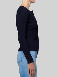 Kari Long Cardigan in Navy