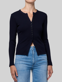 Kari Long Cardigan in Navy