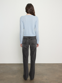 Cashmere Shrunken Cardigan in Pale Blue