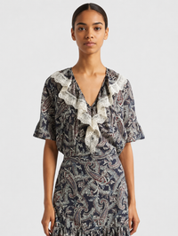 Pamelis Top in Navy Multi