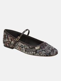 Ellie Buckle Flat in Espresso Multi