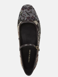 Ellie Buckle Flat in Espresso Multi