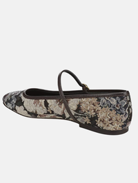 Ellie Buckle Flat in Espresso Multi