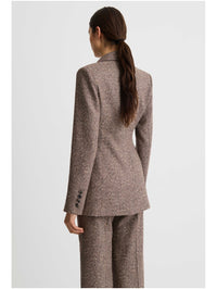 Tailored Boyfriend Blazer in Biscotti Tweed