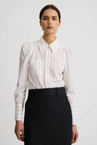 Neck Tie Box Pleat Shirt