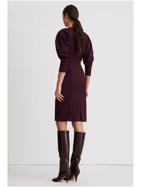 V-Neck Dolman Dress in Plum