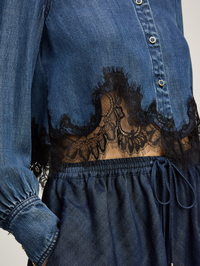 Greta Top in Inkwell/black