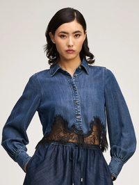 Greta Top in Inkwell/black