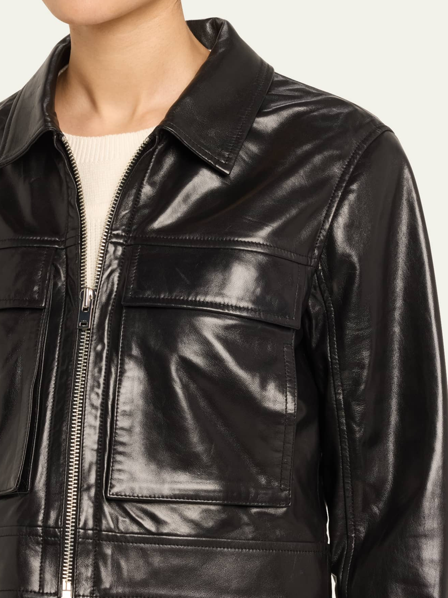 IRENE FUR HOODED LEATHER JACKET - メルカリ