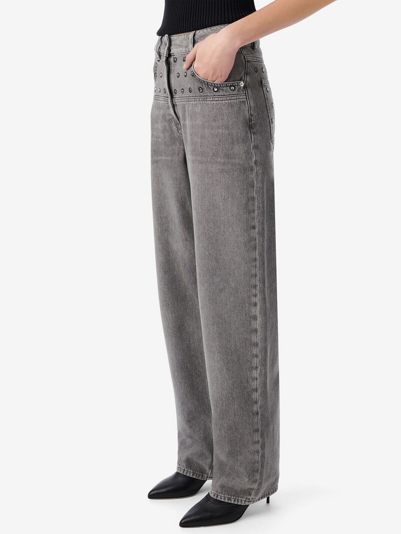 Peter Studded Straight Leg Jean